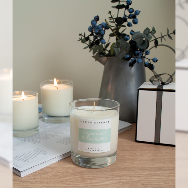 Peppermint and Eucalyptus Candle - Image 2