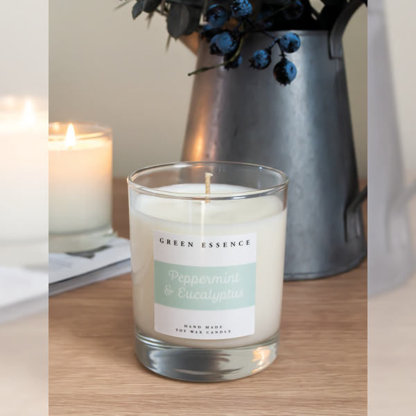 Peppermint and Eucalyptus Candle